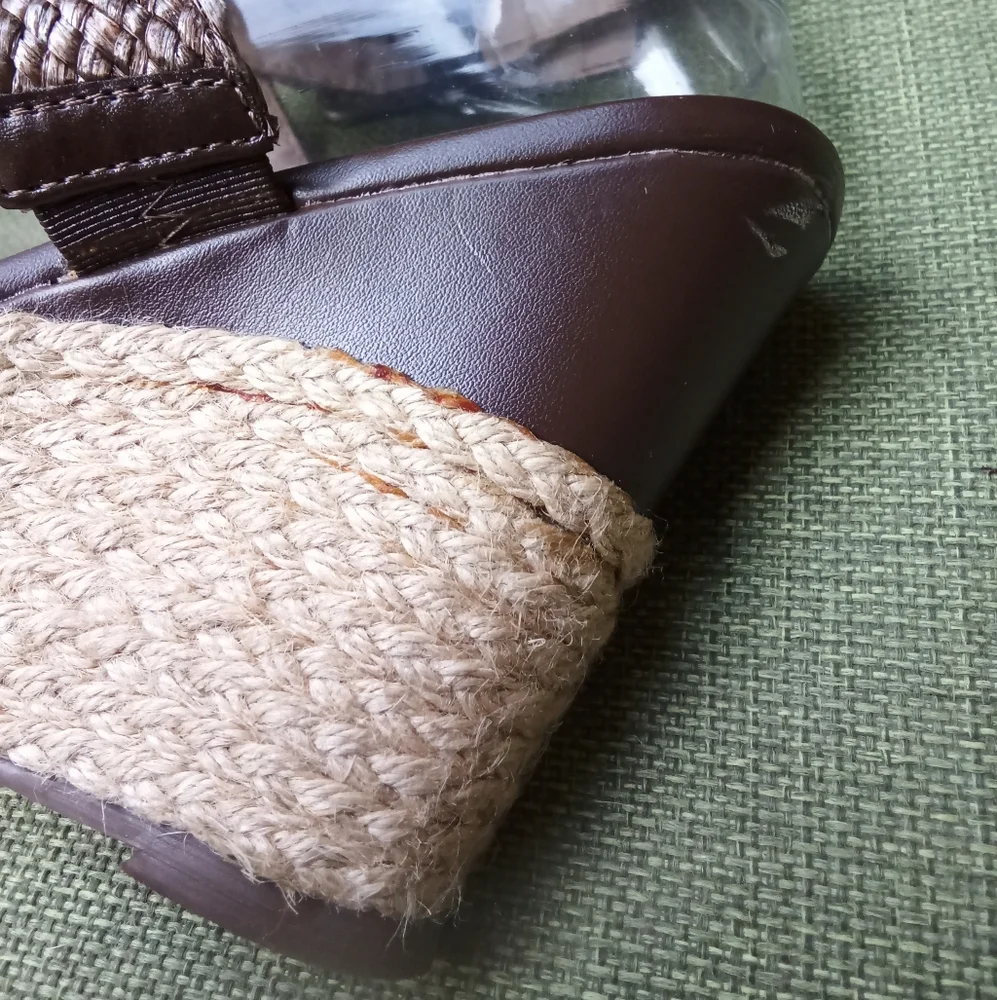 Andrew Geller Mix Espadrille Strappy Wedge Heel